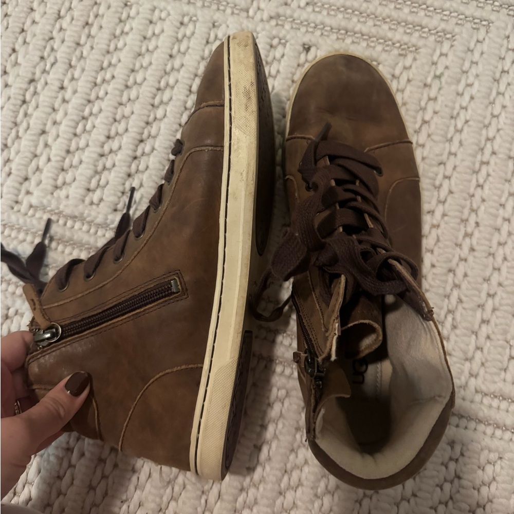 UGG Brown High-Top Gradie Sneakers